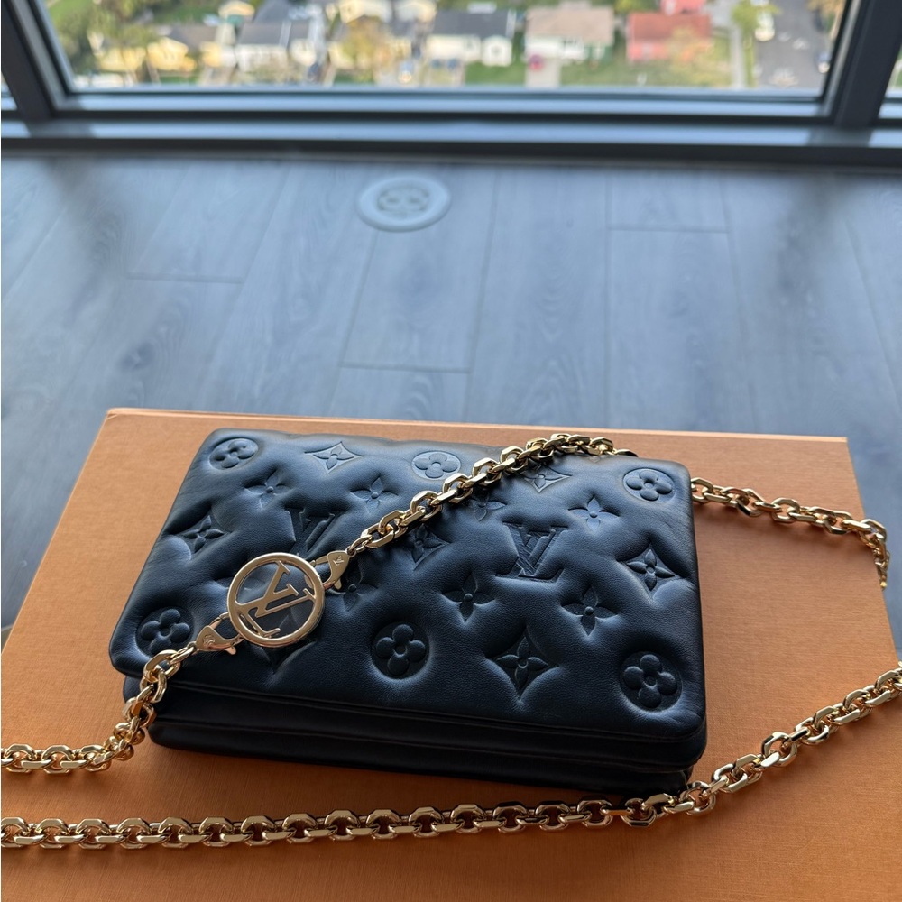 Louis Vuitton Black Clutch Velvet Wristlet